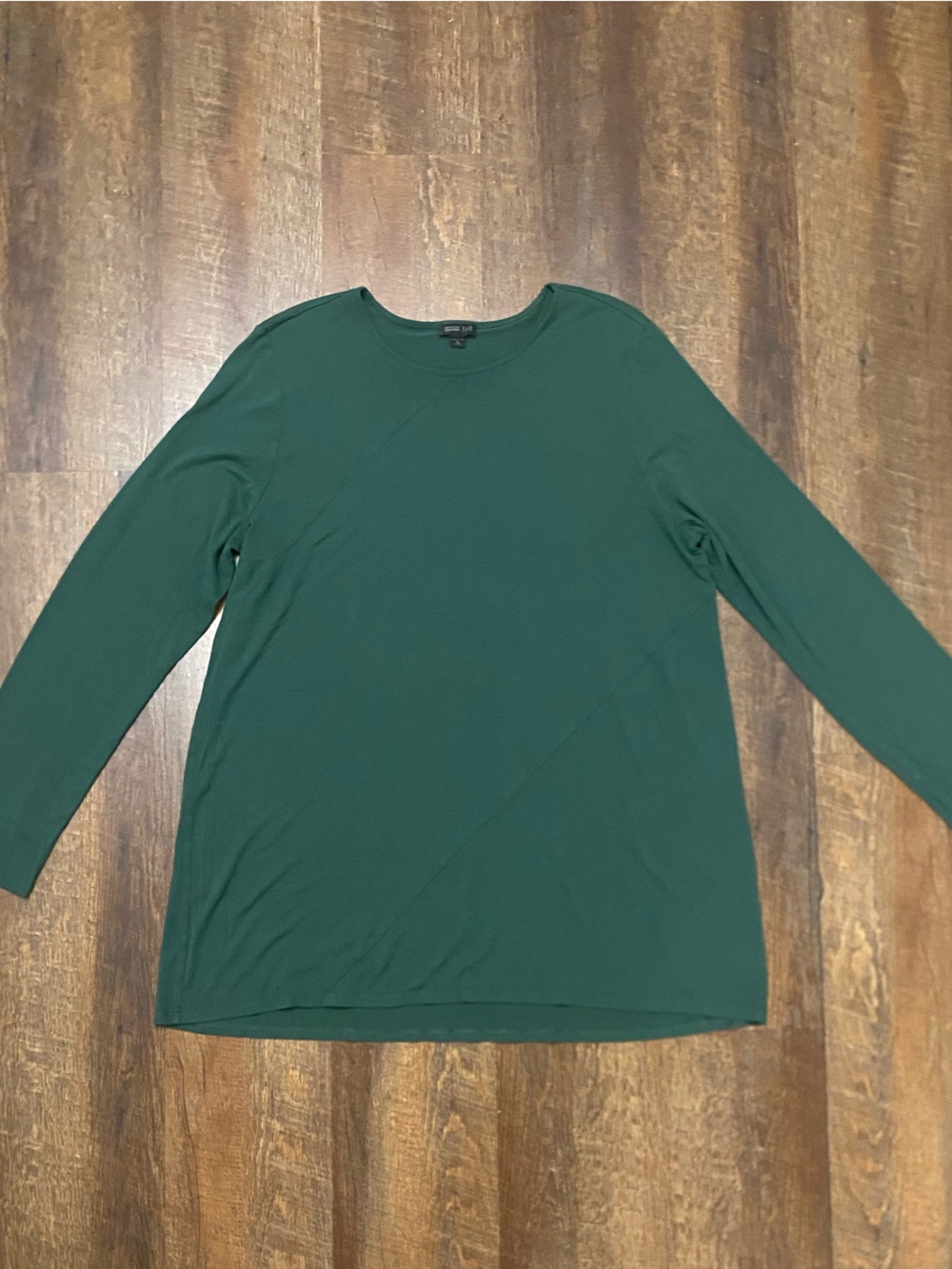 J. Jill XL Women’s Green High Low Crew Neck Long Sleeve Tee